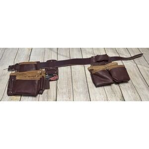 Site Gear 7 Bag 23 Pockets Framer Tool Belt Set Leather Never Used Sz XL GTubH